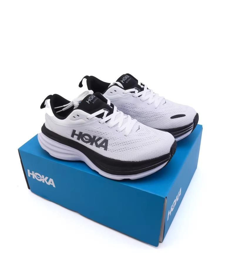 ホカオネオネ HOKA BONDI 8 陸上|ランニング ランニングシューズ ボンダイ 8 ワイド ランニング ロード マラソン ランシュー 厚底 ワイドタイプ 男女兼用 ホワイト×ブラック 送料無料
