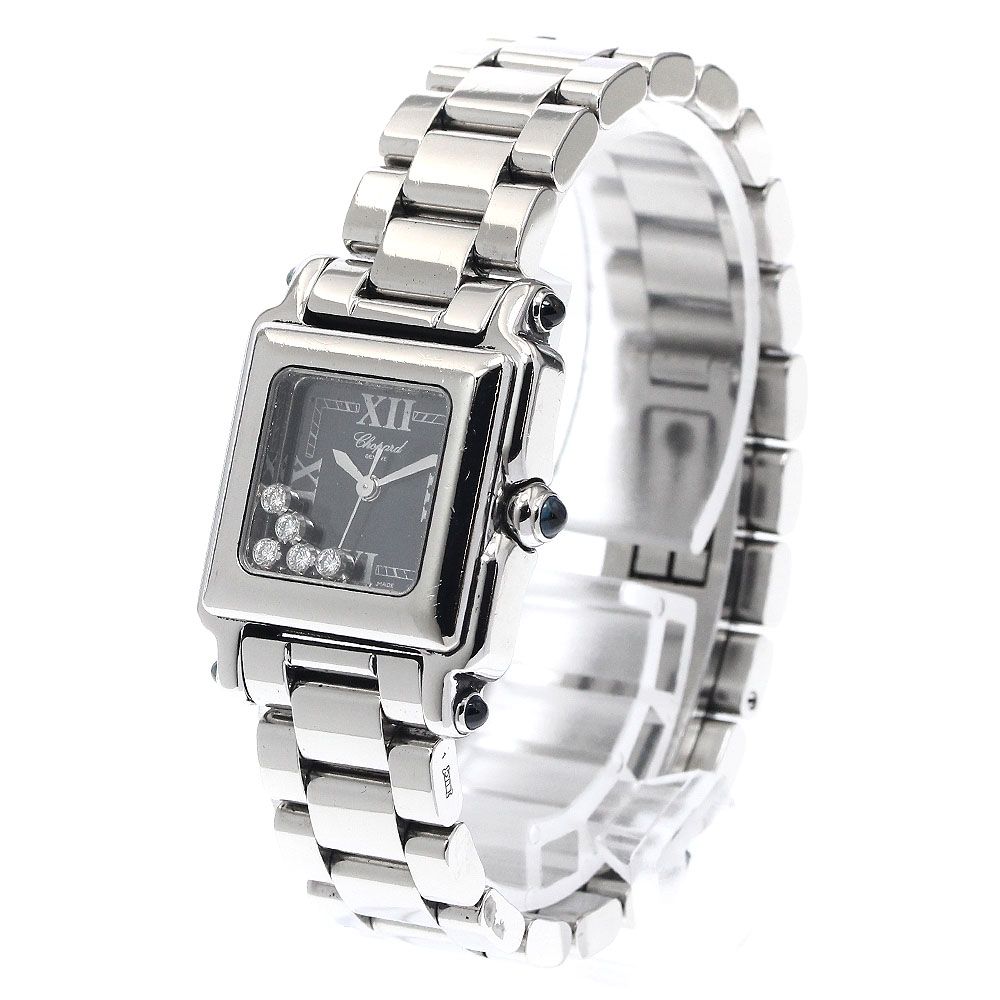 ショパール ハッピースポーツ スクエア ミニ ウォッチ 5Pダイヤ 27