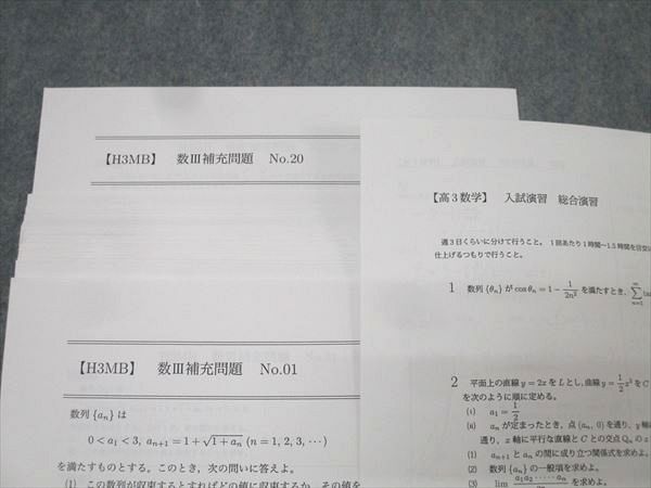 鉄緑会 大阪校 【H3MB】数III補充問題 No.01～20/入試演習 総合