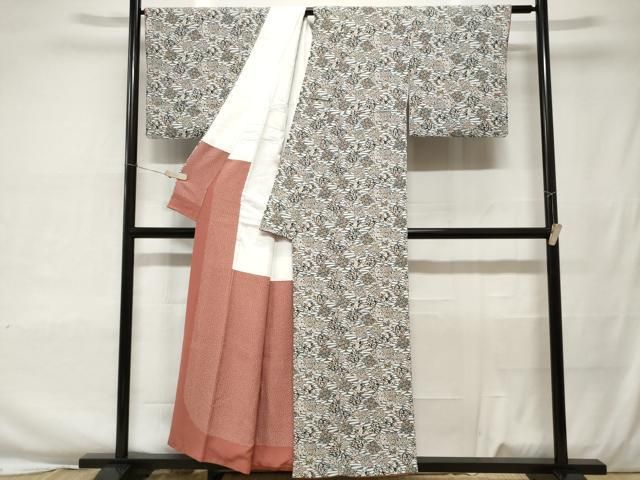 平和屋着物●上質な小紋　溢れ松葉　正絹　逸品　未使用　CAAU2680yc 平和屋着物○上質な小紋 溢れ松葉 正絹 逸品 未使用 CAAU2680yc