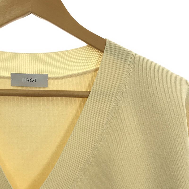 IIROT - 【美品】  IIROT / イロット | Dry touch V-neck Knit ドライタッチ Vネックニット | F | アイボリー | レディース 美品】 IIROT / イロット | Dry touch V-neck Knit ドライタッチ