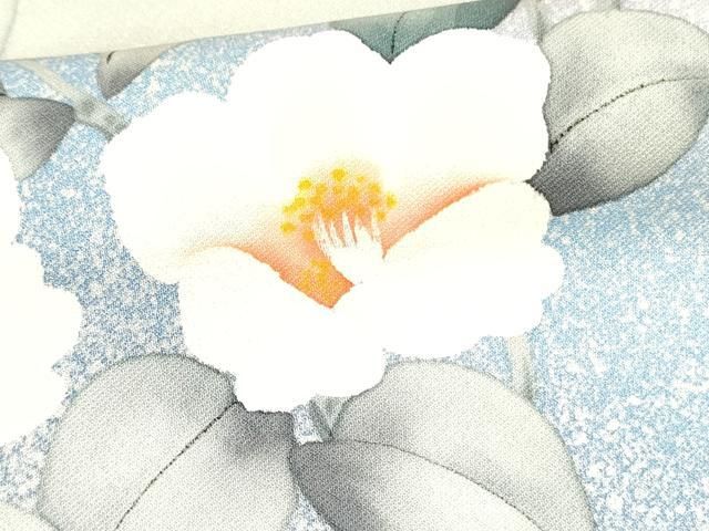 平和屋着物○訪問着 手描き 枝椿 暈し染め 正絹 逸品