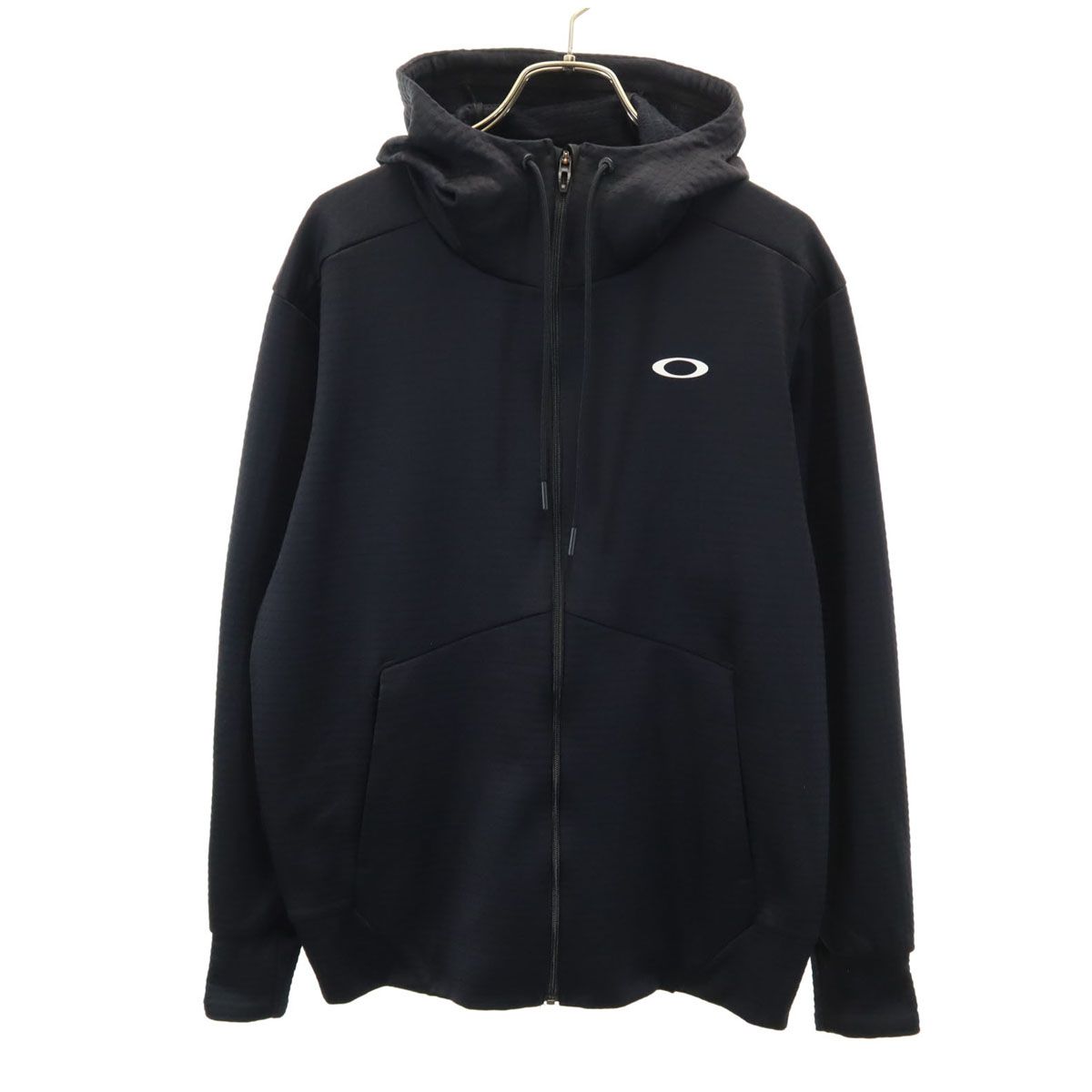 OAKLEY オークリー 長袖 ジップパーカー S 黒 メンズ 古着