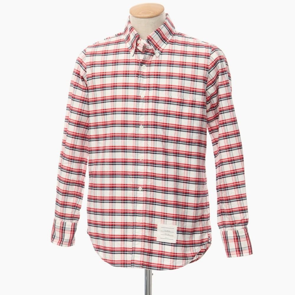 THOM THOM BROWNE トムブラウン チェック ボタンダウンシャツ BROWNE