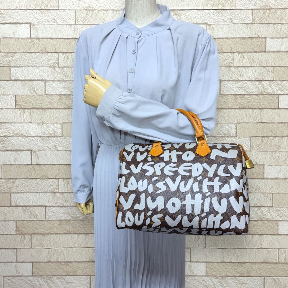 ルイヴィトン スピーディ30 モノグラムグラフィティ ハンドバッグ