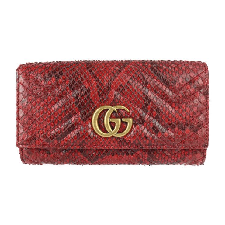 GUCCI グッチ コンチネンタルウォレット 二つ折り財布 443436 パイソン