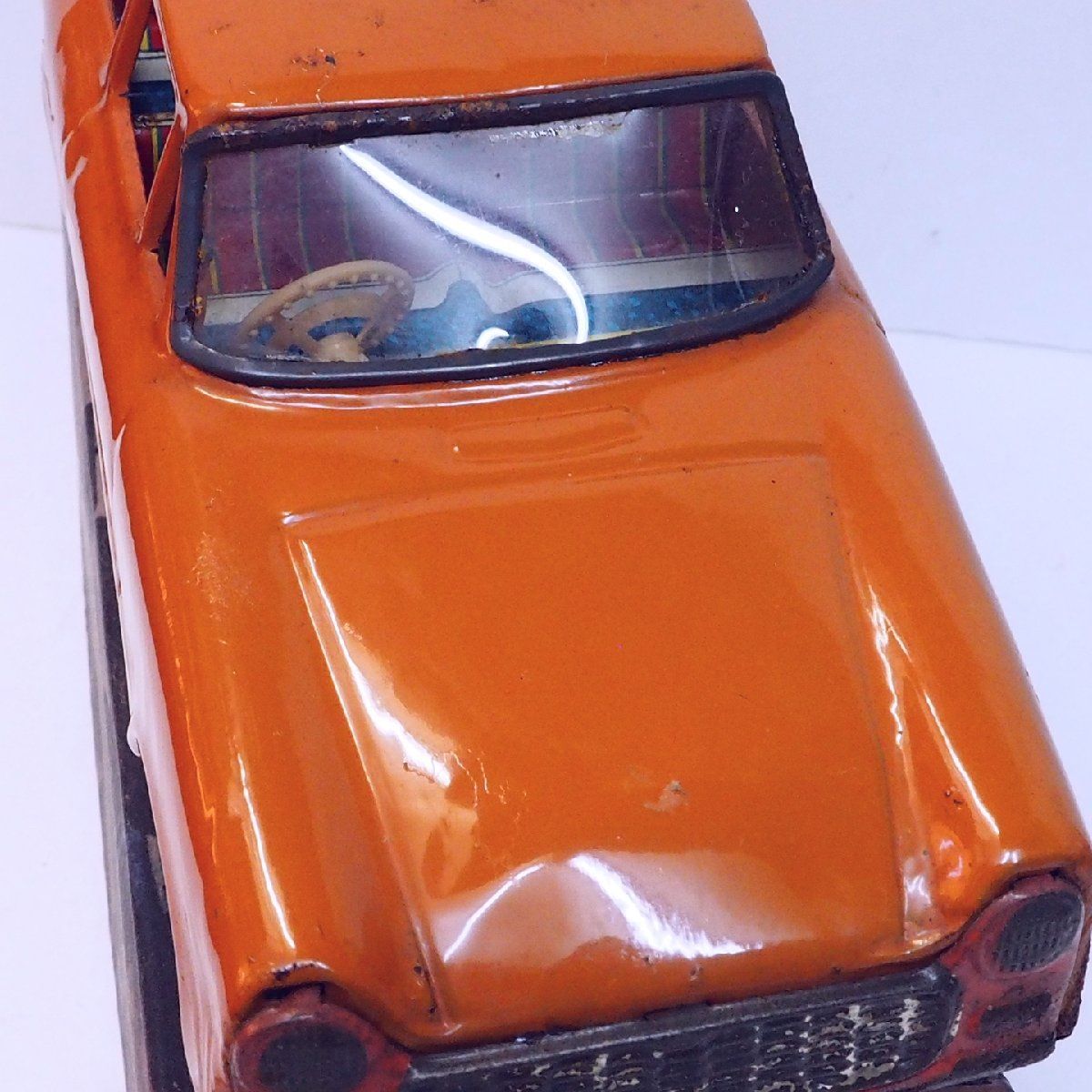 旭玩具【トヨタ パブリカ TOYOTA PUBLICA 橙オレンジ】ブリキ
