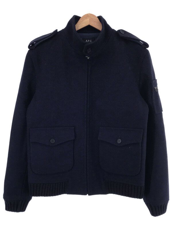 A.P.C アーペーセー ウールハイネックブルゾン ネイビー サイズ：S