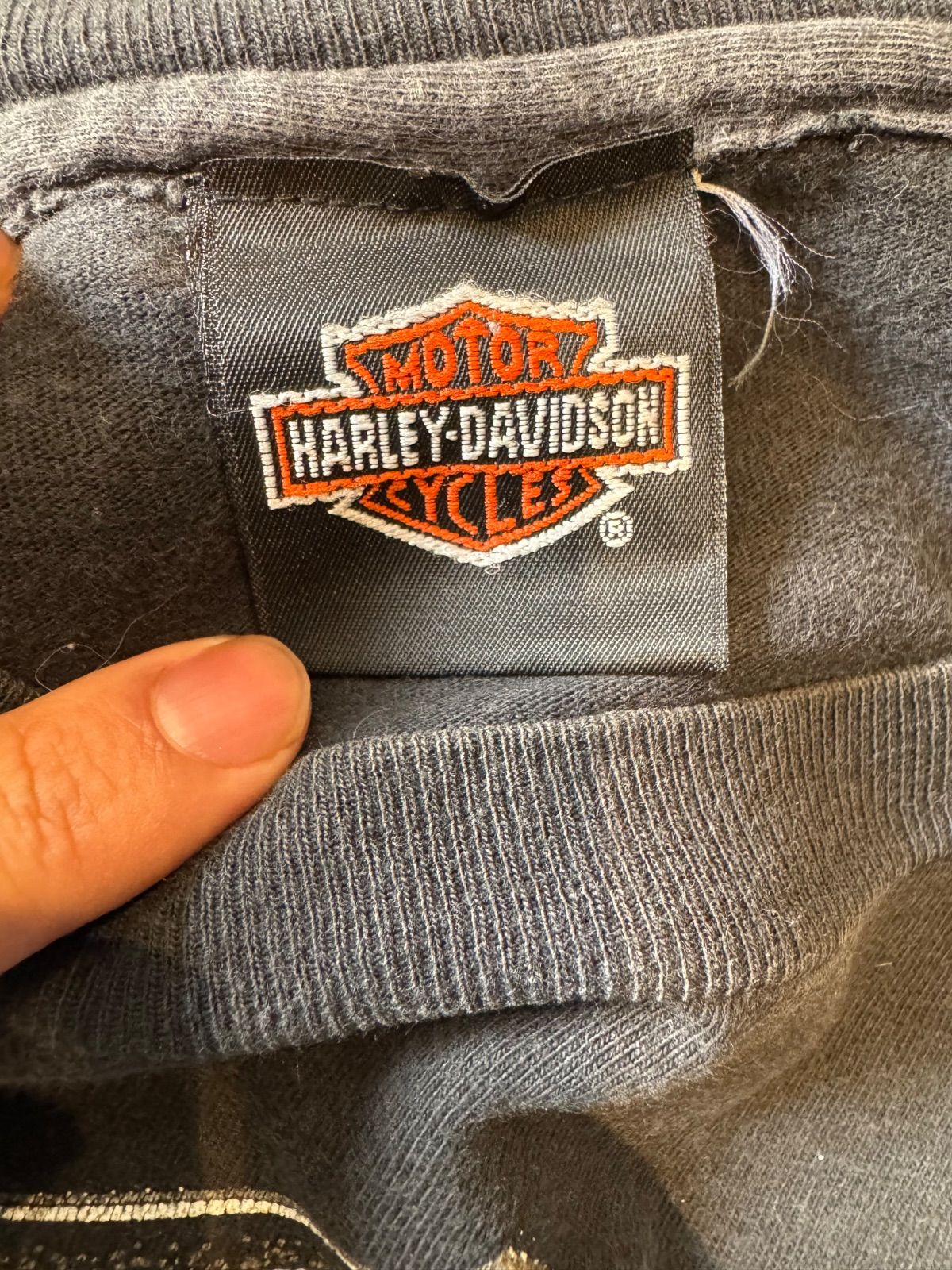 90s Harley-Davidson Blue flame Fire pattern ハーレーダビッドソン L