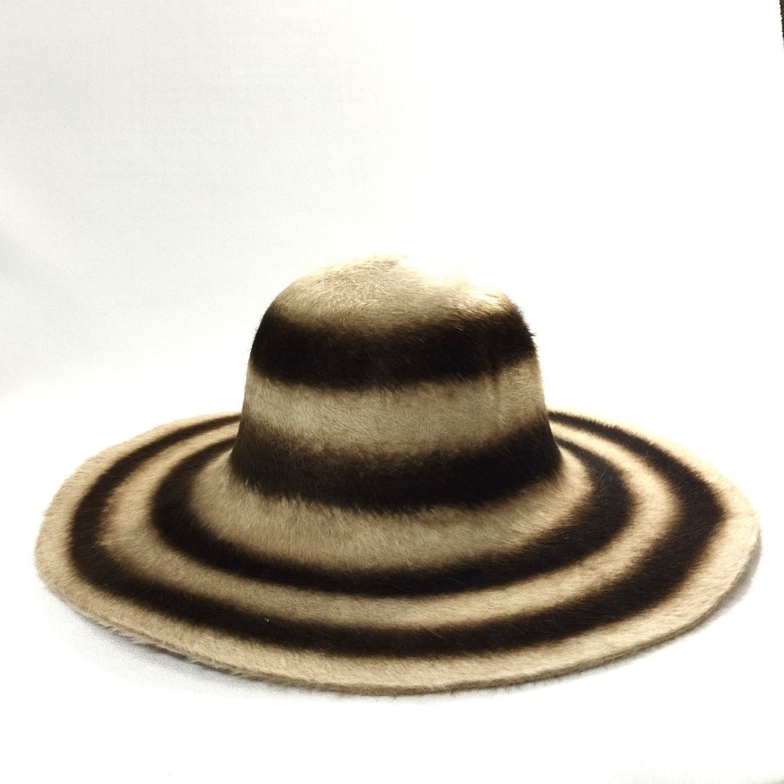 〇チェコ製ビーバー ポールキャット ベージュ茶 冬帽体 キャペリン型