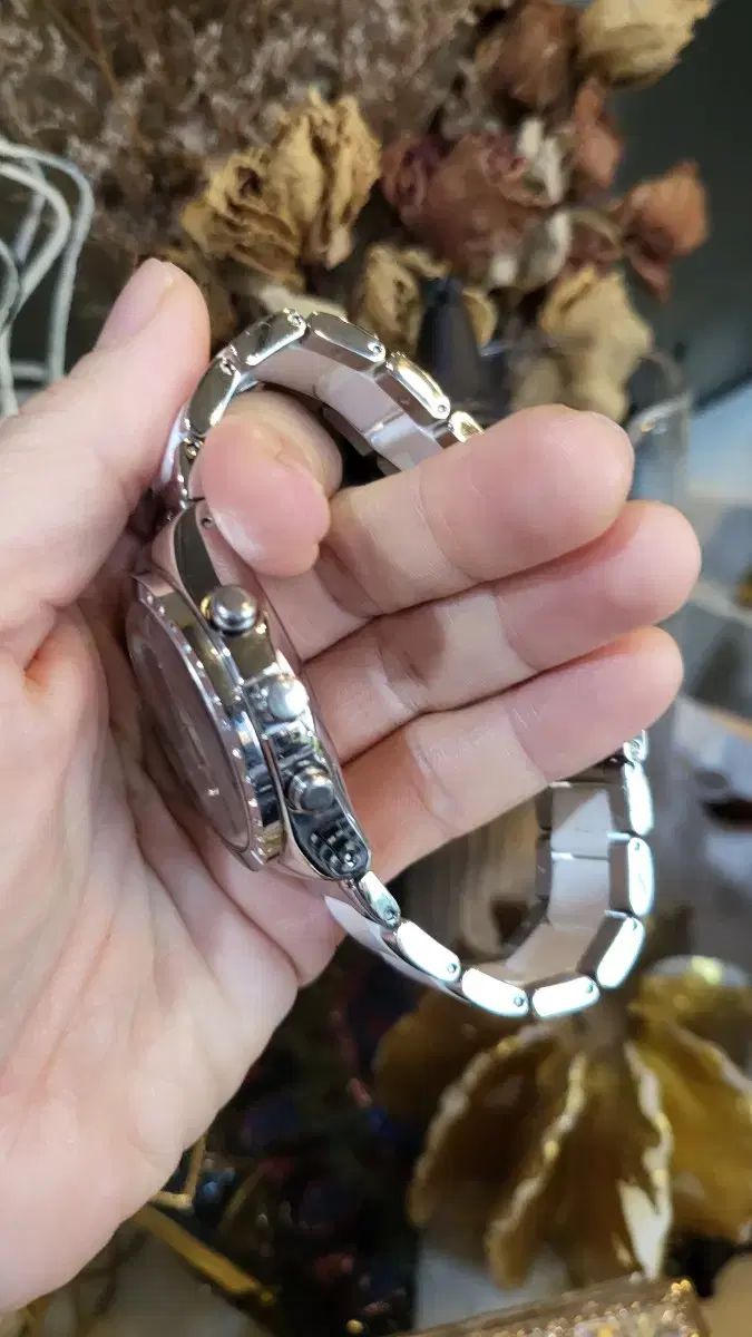 ヴィンテージ SWATCH スウォッチ 女性 時計 ホワイト メタル バンド クロノグラフ