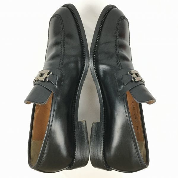 試着交換OK！フェラガモ イタリア製 size9.5EE オールレザー ビット 