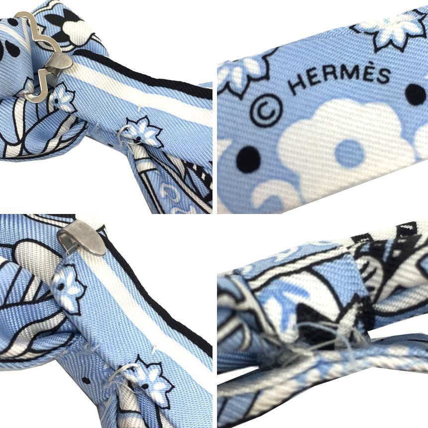 HERMES エルメス 蝶ネクタイ ブレスレット ヌーパピヨン 花咲く織物