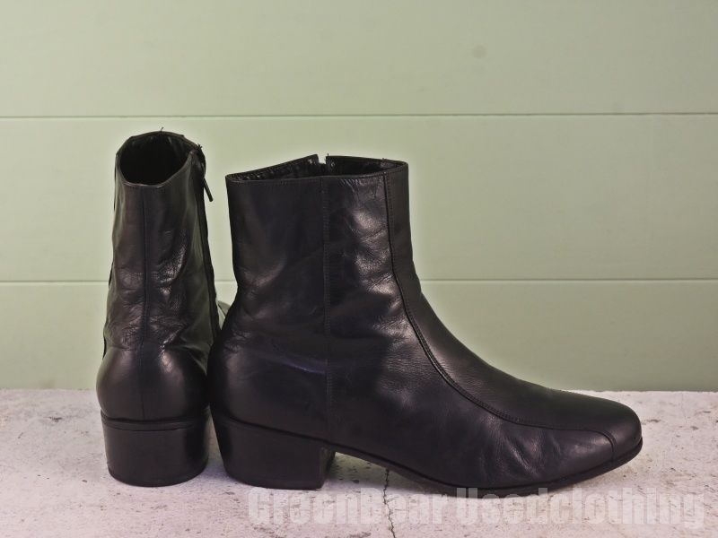 B755 ビンテージ フローシャイム FLORSHEIM サイドジップブーツ 黒 ブラック メンズ 10.5EEE 28.5cm