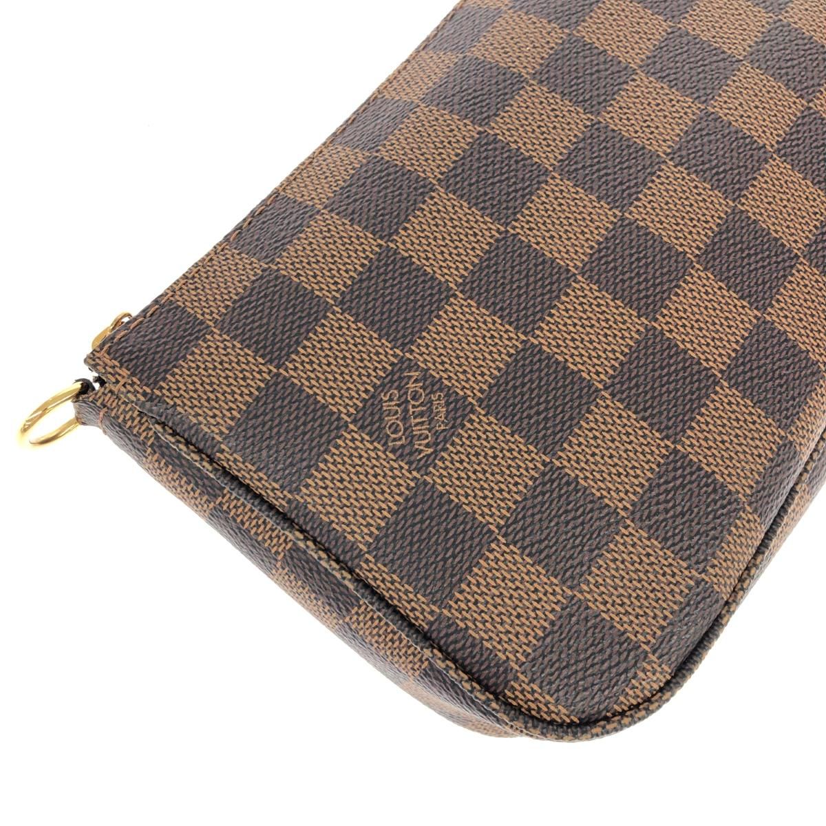 正規品　美品　Louis Vuitton ダミエポーチ ブラウン 美品 LOUIS VUITTON ルイヴィトン ダミエ ポーチ ブラウン ユニ
