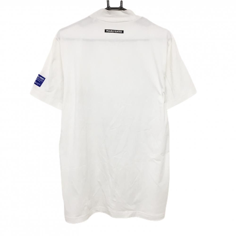 パーリーゲイツ　ニコちゃん柄　ハイネックカットソー　サイズL パーリーゲイツ 半袖ハイネックシャツ 白 ロゴニコちゃん ハート