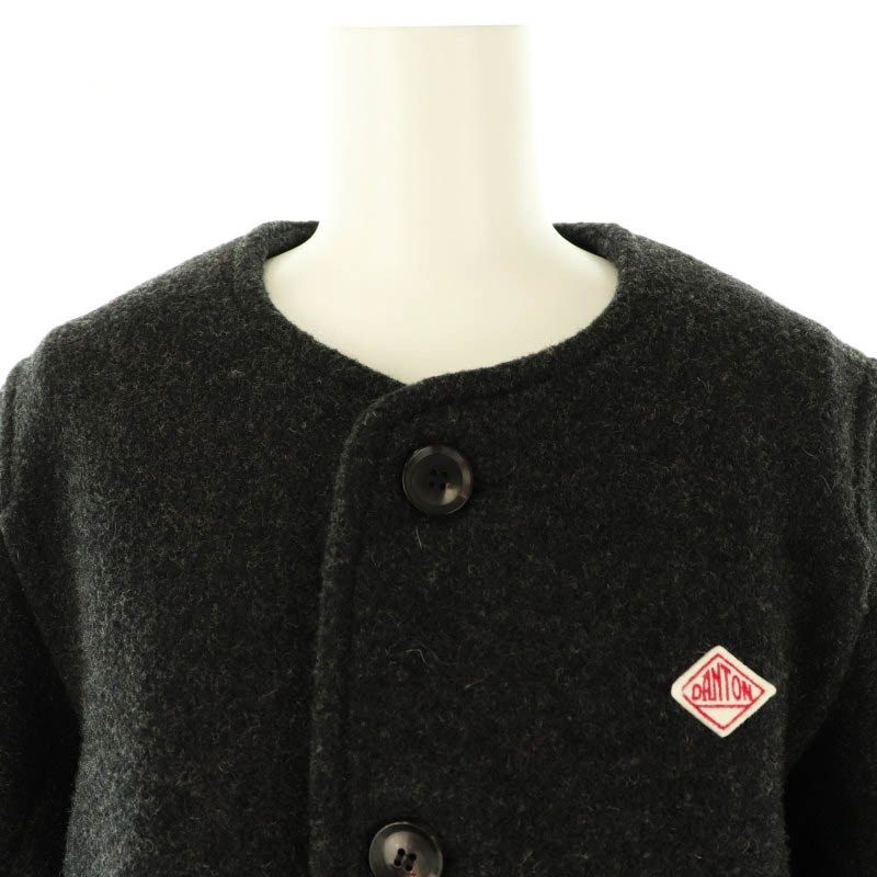 ダントン DANTON ウールモッサノーカラーコート ショート丈 36