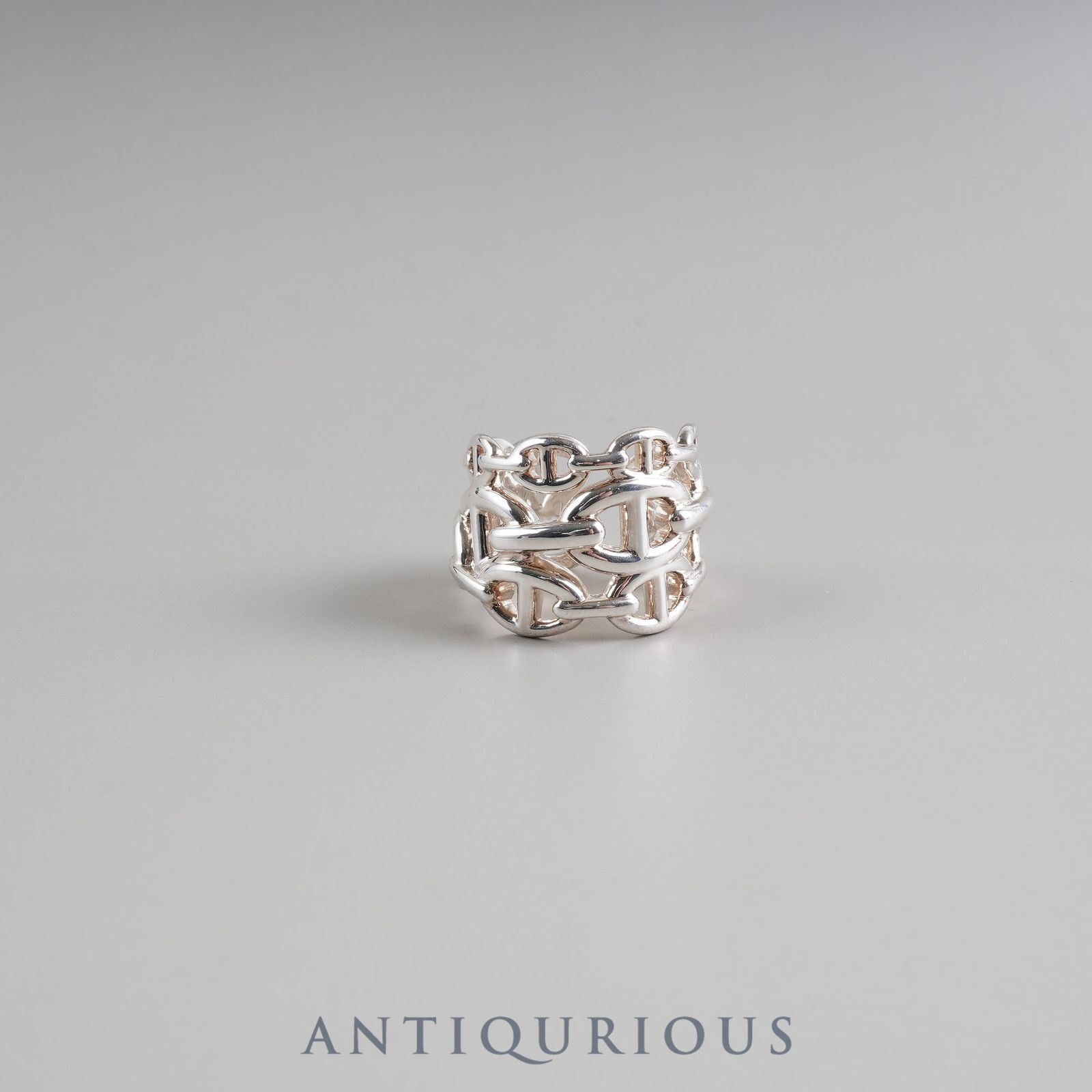 エルメス リング シェーヌダンクル アンシェネ GM SV925 #55 箱 保証書