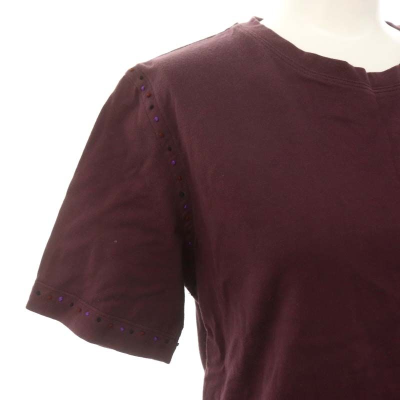 美品◇me ISSEY MIYAKE  カットソー　半袖　パープル　ドット イッセイミヤケ ISSEY MIYAKE ドット装飾カットソー Tシャツ