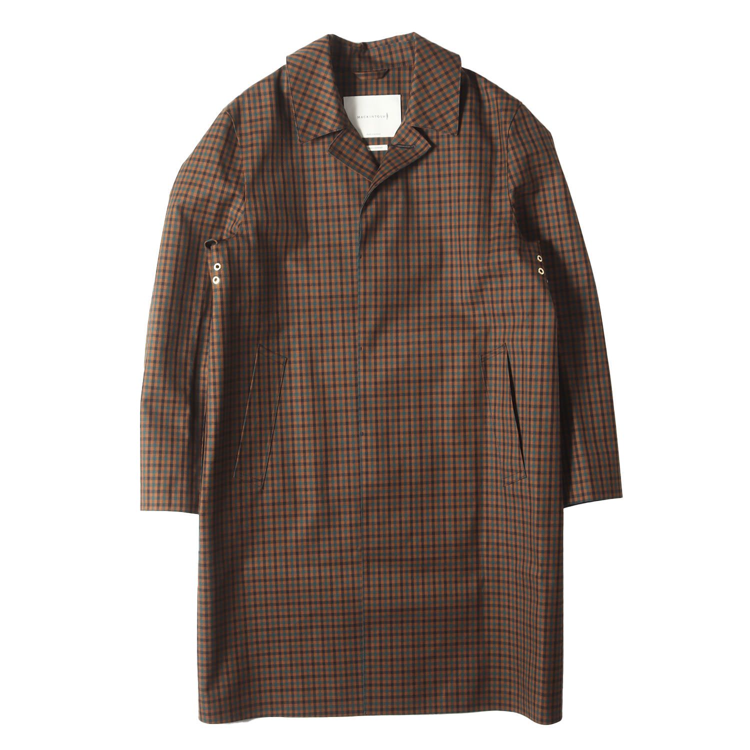 MACKINTOSH マッキントッシュ コート ブラウン グリーン系 サイズ 38 | ガンクラブチェック ステンカラー ゴム引き コート | BLACKRIDGE GTS DUNKELD G3A12-201-52 | アウター 上着 メンズ