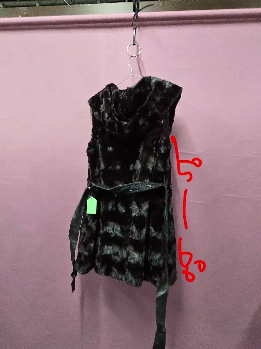  Valencia バレンシア ベルト ファー ベスト 茶色 ベスト ジレ ベスト ジレ ビスチェ