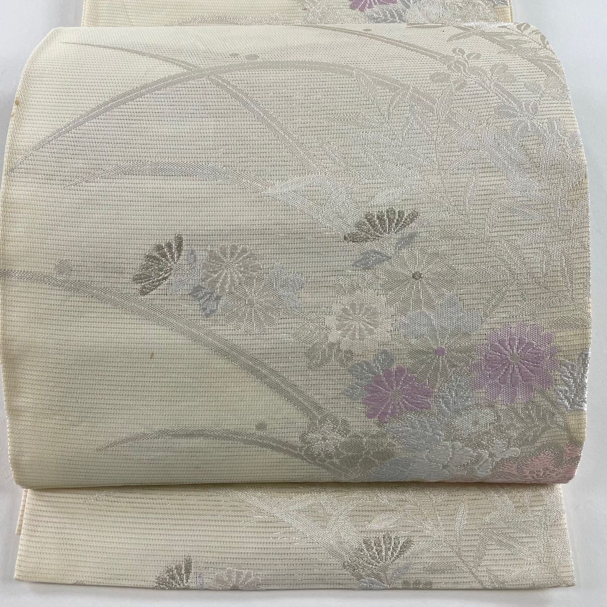 ★専用★美品 袋帯 夏 夏帯 絽 クリーム 抽象文 長さ4m50cm お洒落 ☆専用☆美品 袋帯 夏 夏帯 絽 クリーム 抽象文 長さ4m50cm