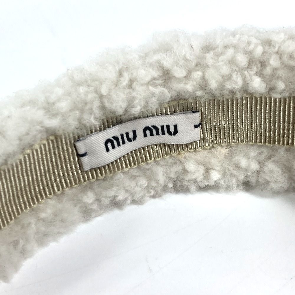 Miu Miu カチューシャ　ホワイト カチューシャ ホワイト（白）系 MiuMiu(ミュウミュウ) ヘア