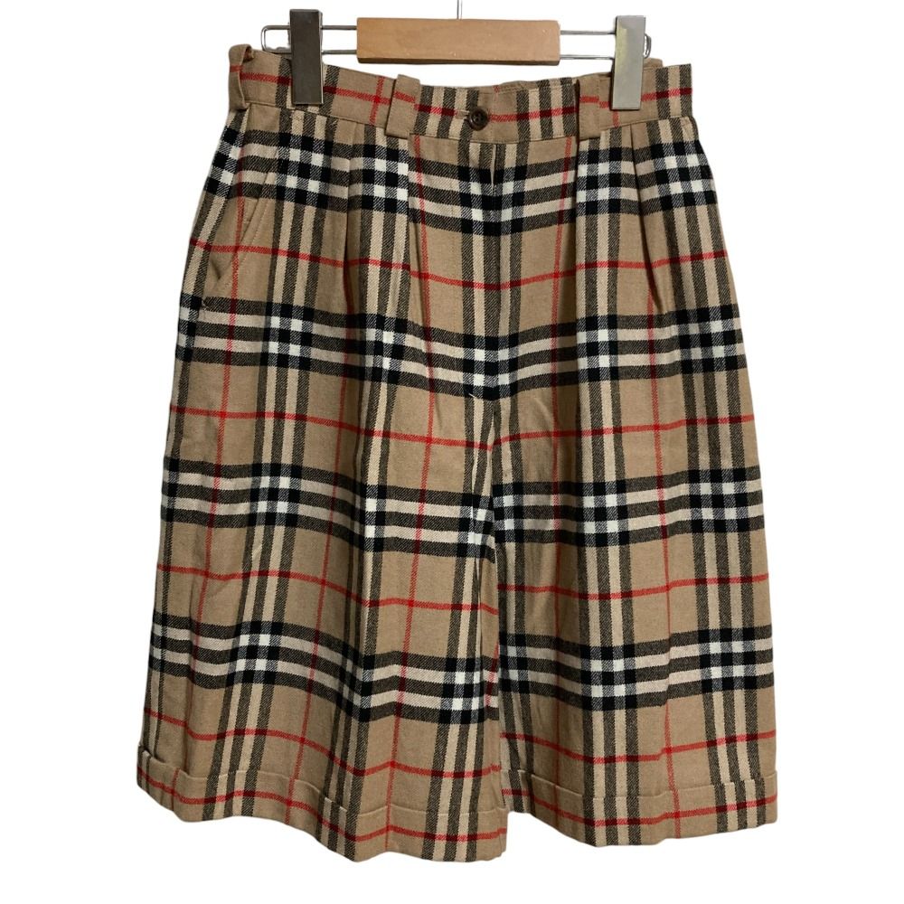 BURBERRY バーバリー ヴィンテージ ノバチェック ハーフパンツ ショートパンツ 66cm ベージュ レディース 古着