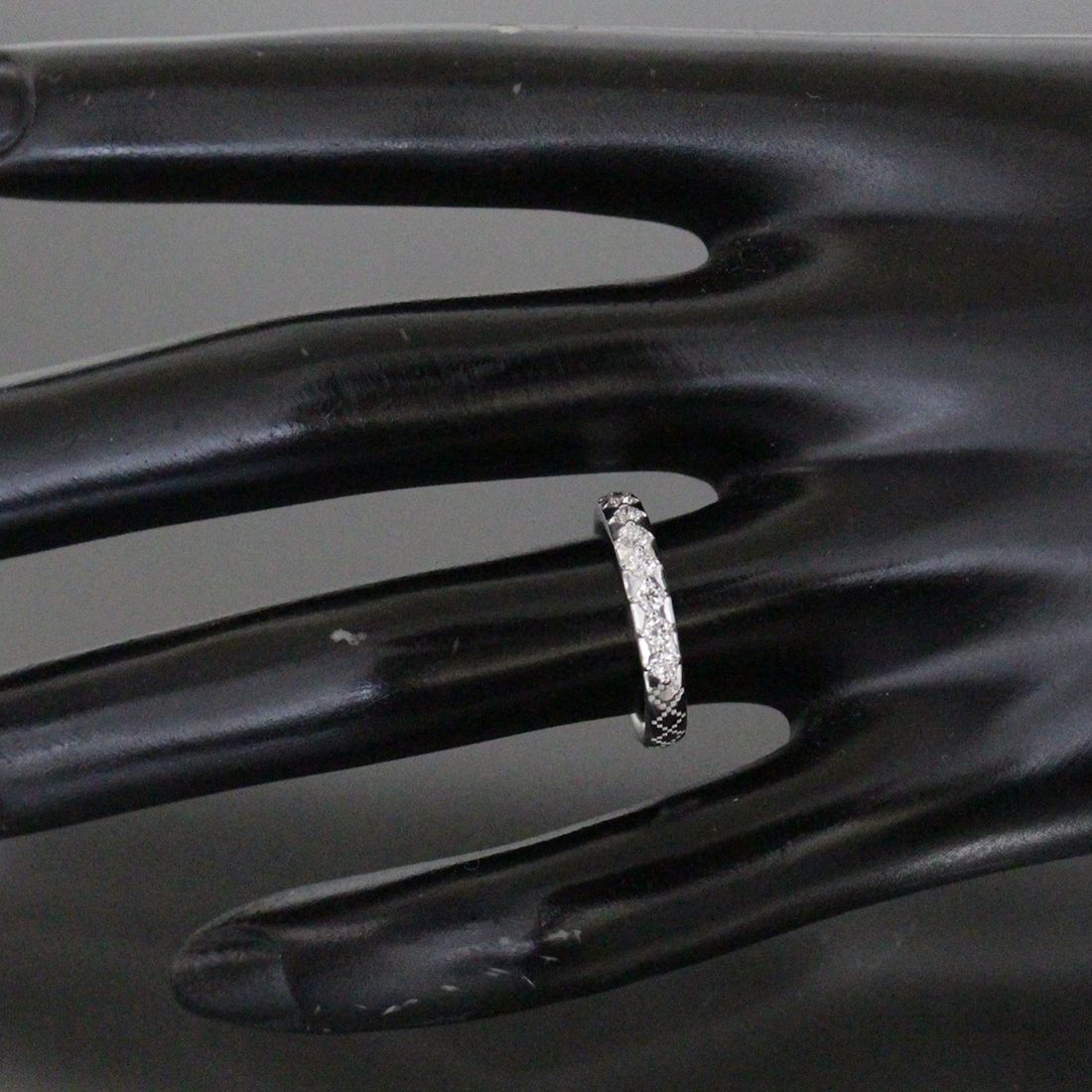 グッチ ハーフエタニティ ダイヤ リング 10号 K18WG E1693 グッチ ハーフエタニティ ダイヤ リング 10号 K18WG E1693