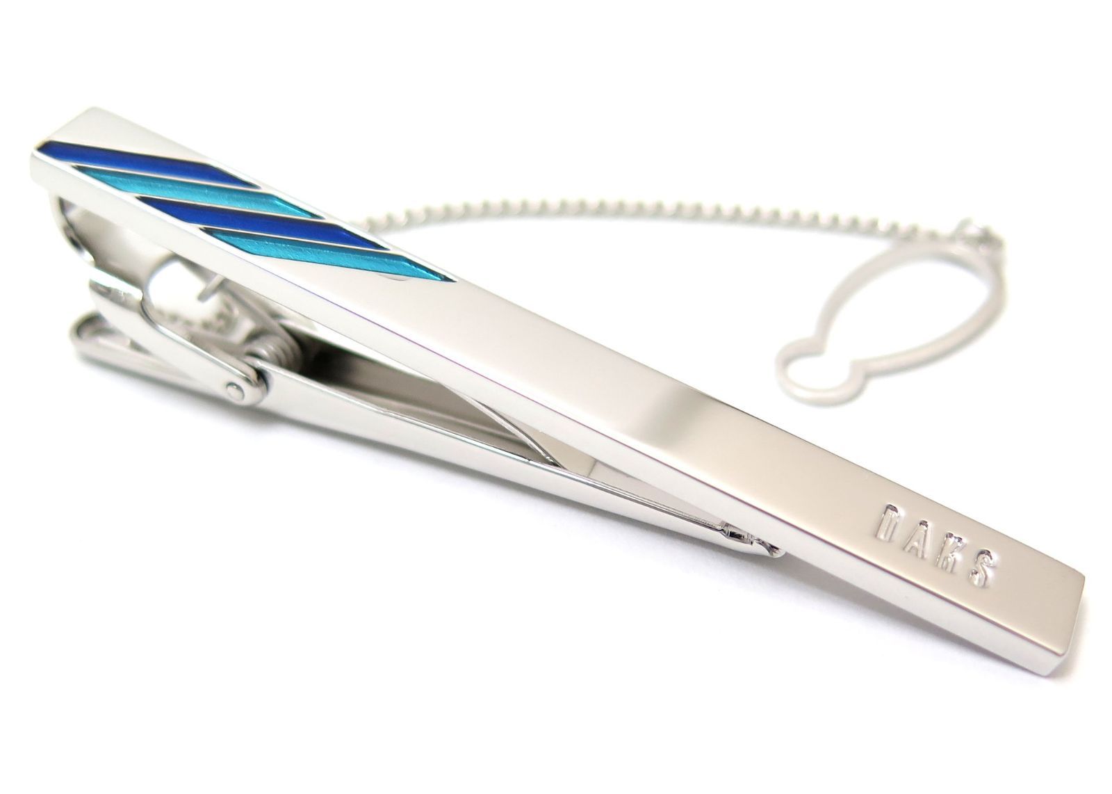 ダックス DAKS ツートンブルータイバー タイピン タイクリップ