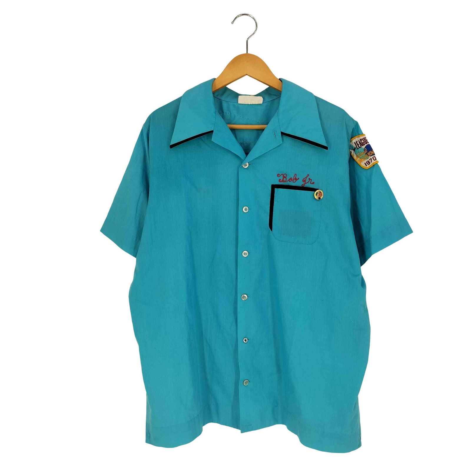 キングルイ King louie 70s パッチ ボーリングシャツ メンズ import：L 