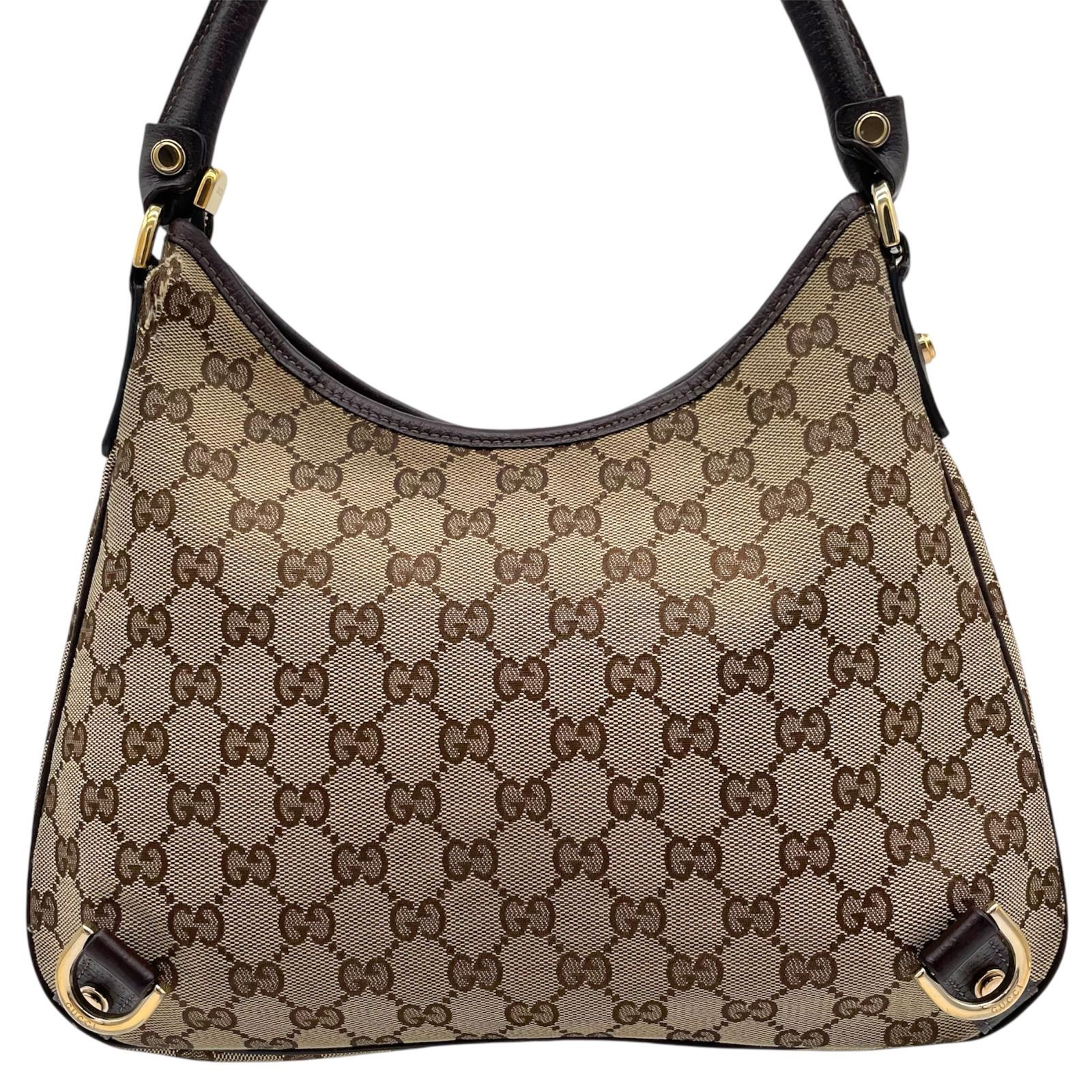 GUCCI グッチ GGキャンバス GG柄 ショルダーバッグ マザーズバッグ 茶 GUCCI(グッチ) マザーズバッグGGキャンバスショルダーバッグ