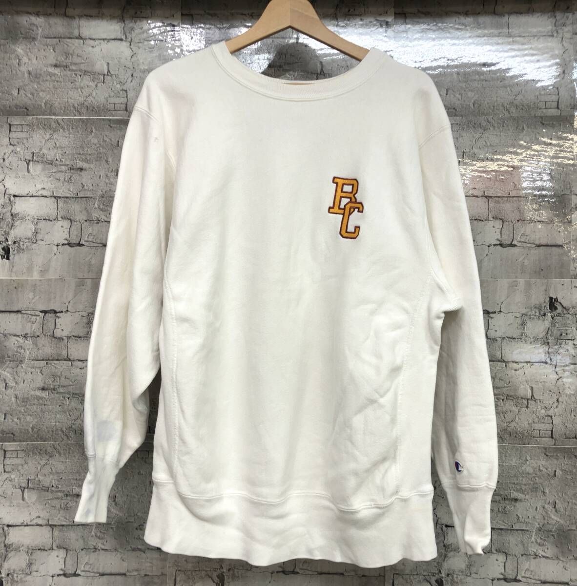 90s Champion REVERSE WEAVE チャンピオン リバースウィーブ スウェット トレーナー 裏起毛 サイズL ホワイト