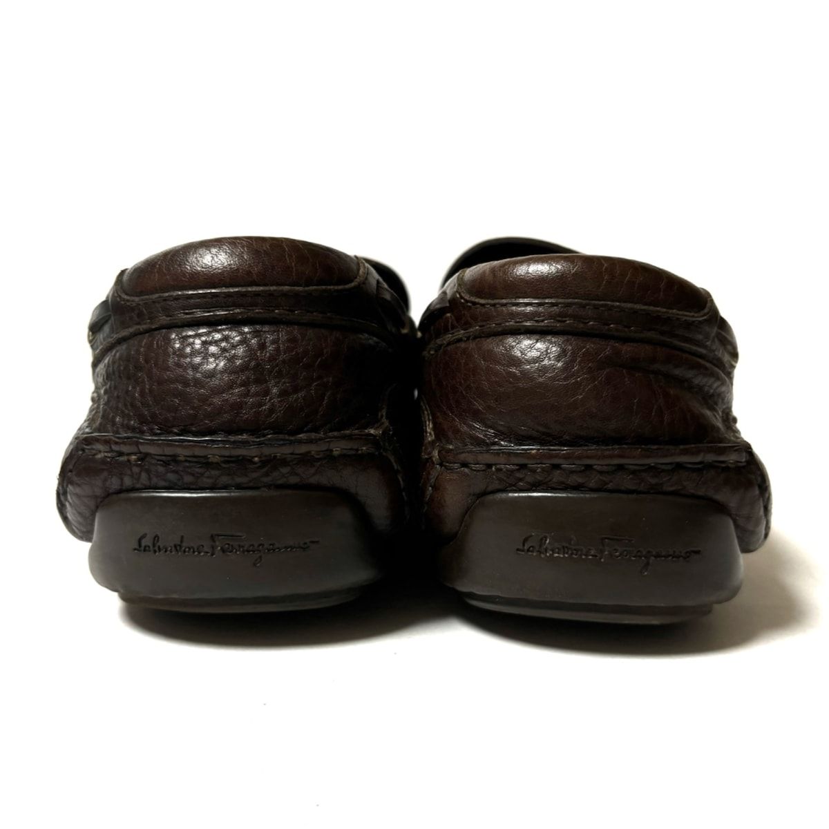 美品★サルヴァトーレフェラガモ ◎ダークブラウン　ドライビングシューズ　８EEE SalvatoreFerragamo(サルバトーレフェラガモ) ドライビング