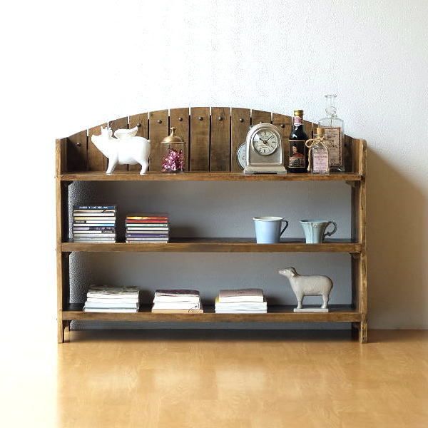 シャビーシック家具 飾り棚 木製 アンティーク調 レトロ ディスプレイ