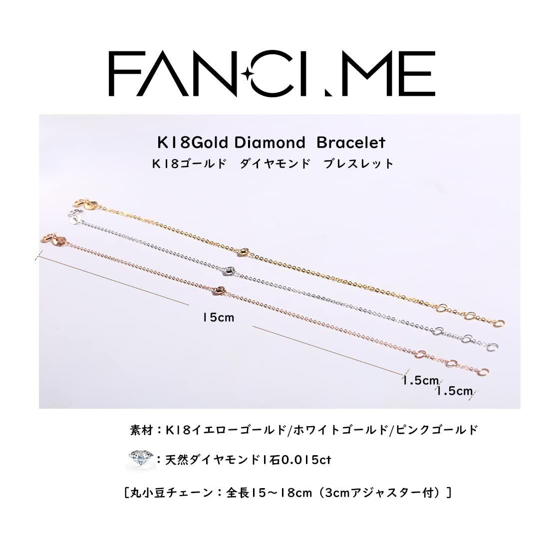 正規通販 ブレスレット [FANCIME] 天然 ホワイトデー ダイヤモンド ...