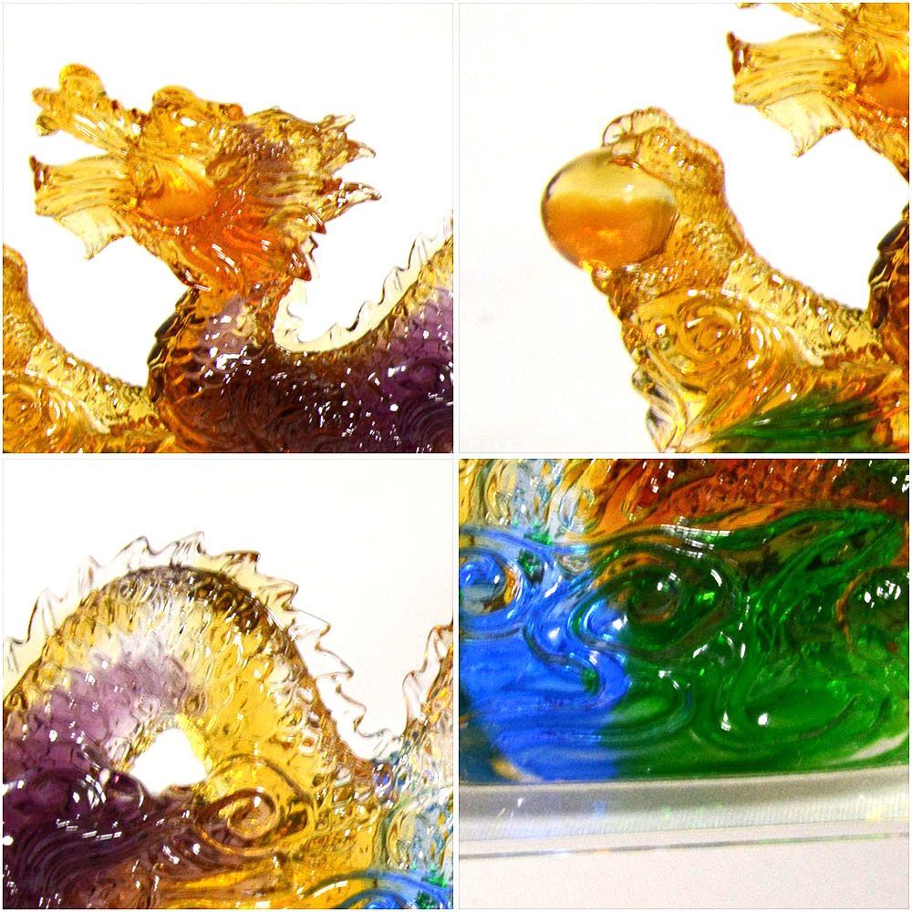 龍神 風水 2カラー 琉璃 瑠璃 宝玉 古法琉璃 置物 送料無料】龍神 風水 2カラー 琉璃 瑠璃 宝玉 古法琉璃 置物