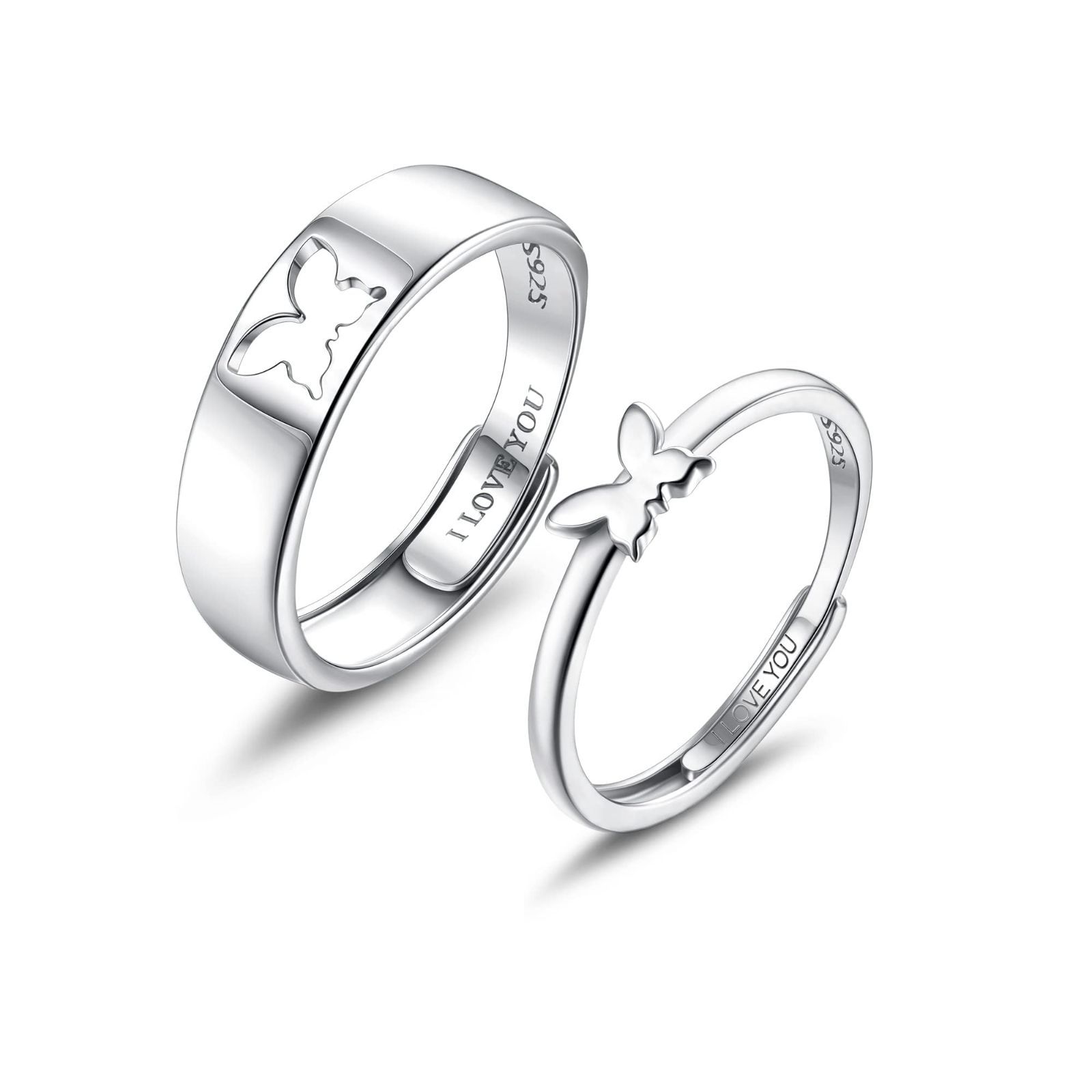 ペアリング フリーサイズ カップル 指輪 リング 2個セット 人気 結婚指輪 婚約指輪 オープンリング エンゲージリング レディース メンズ 匿名配送 ペアリング フリーサイズ カップル 指輪 リング 2個セット