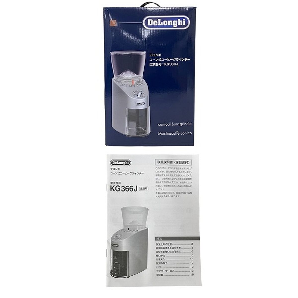 新品　未使用　De'Longhi コーヒーメーカー DeLonghi KG366J コーン式コーヒーグラインダー コーヒー