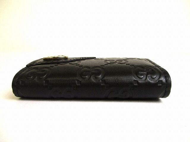 グッチ GUCCI GG シマ レザー インターロッキングG 6連 キーケース