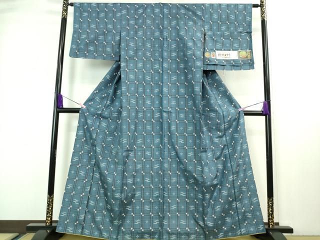 平和屋着物□極上 本場琉球絣 手おり 大城清栄作 証紙付き 逸品  