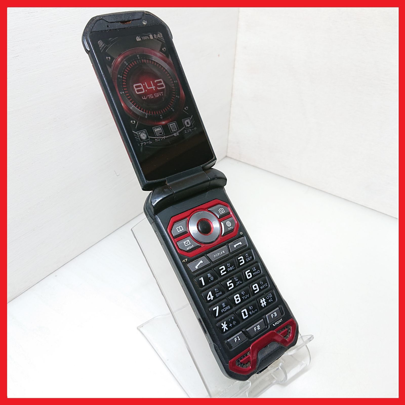 KYF33 au 充電器セット レッド 美品 KYF33 TORQUE au KYF33 TORQUE