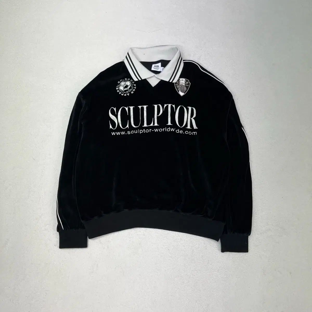 SCULPTOR(スカルプター) 黒 ベロア サッカー ジャージ - メルカリ