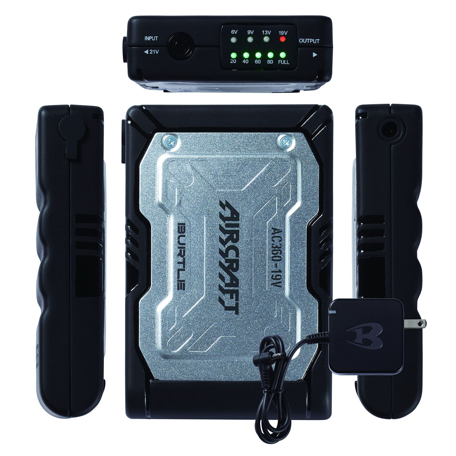 バートル AC360 エアークラフト リチウムイオンバッテリー 19V 35.ブラック Free Size