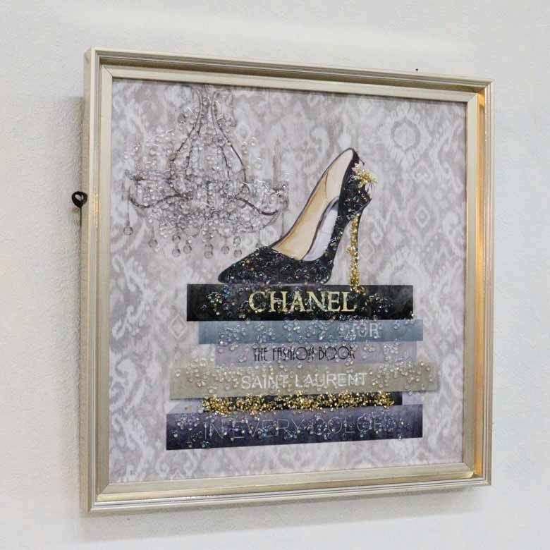 アートフレーム ハイヒール 絵画 クリスタルピクチャー ウォールデコ