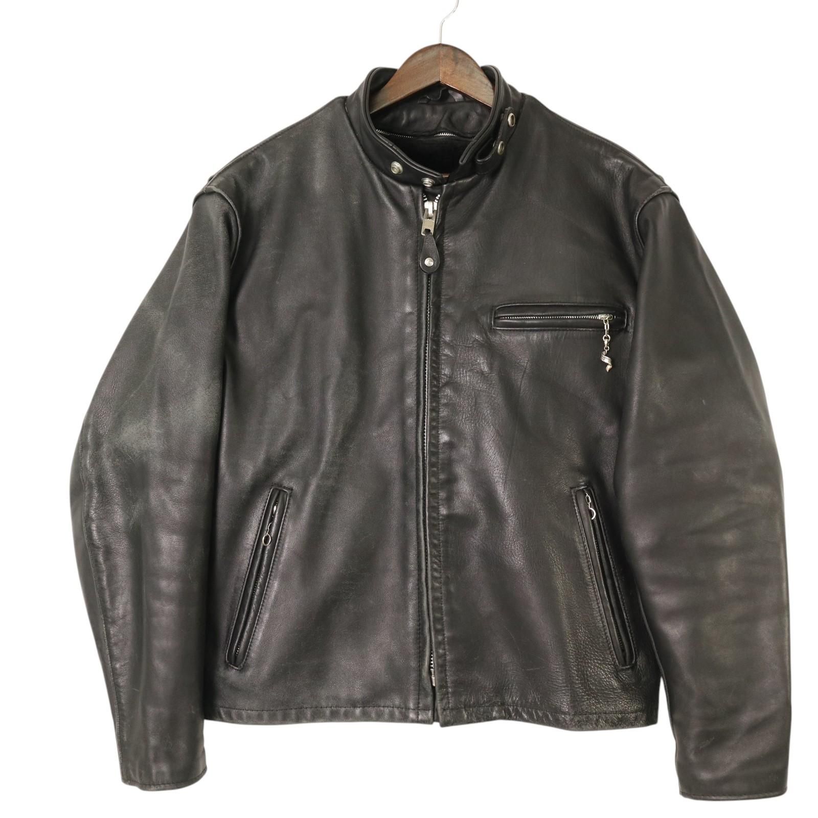 廃盤モデル Schott 米国製 680 ボアライナー付 ライダースジャケット