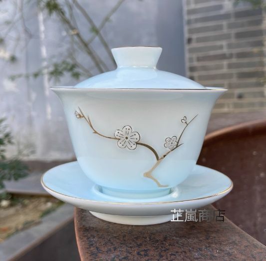 未使用品中国茶器景徳鎮陶磁器蓋碗茶碗 - メルカリ