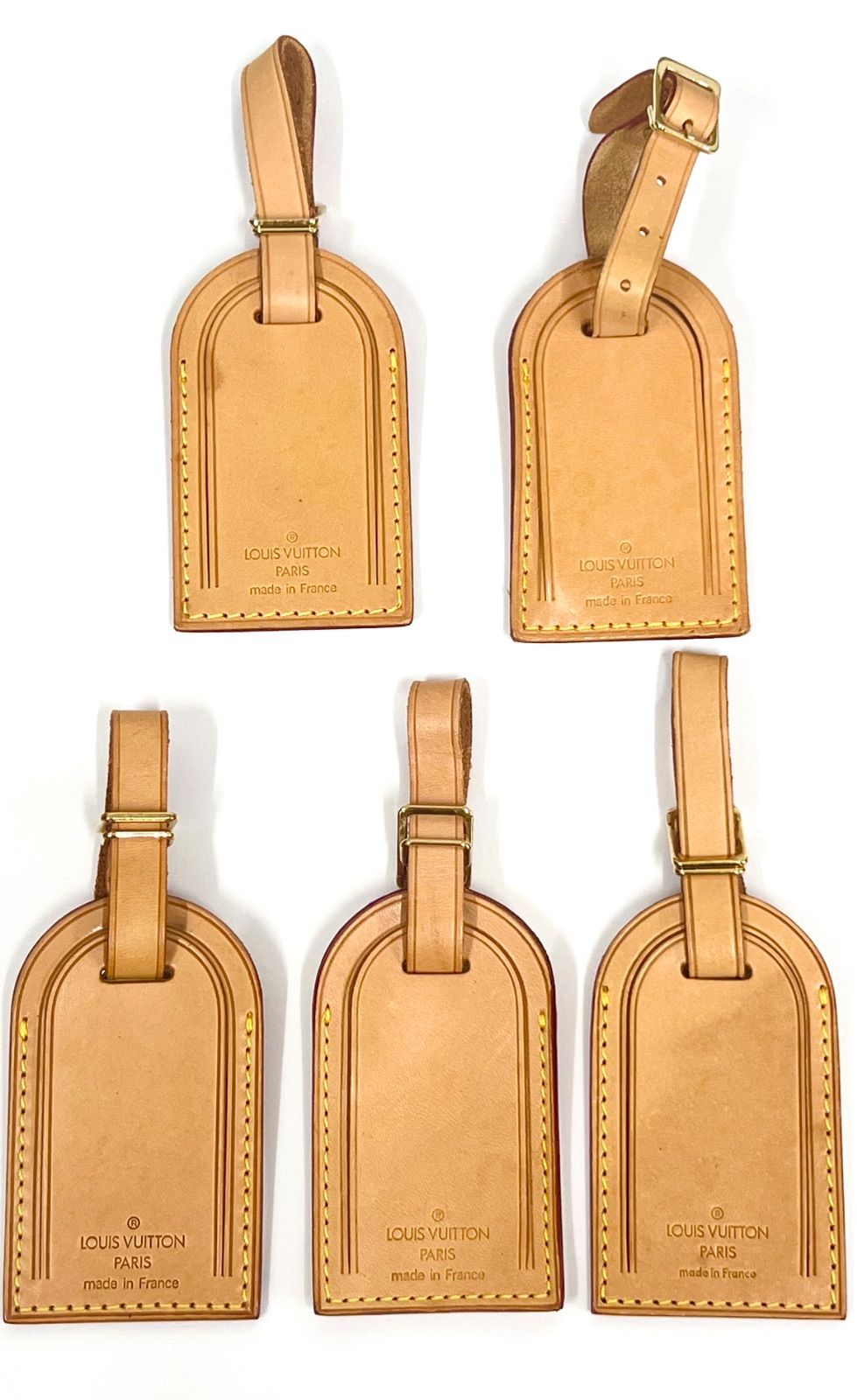 LOUIS VUITTON ルイヴィトン ネームタグ ラゲッジタグ 5 セット レザー 09BS178