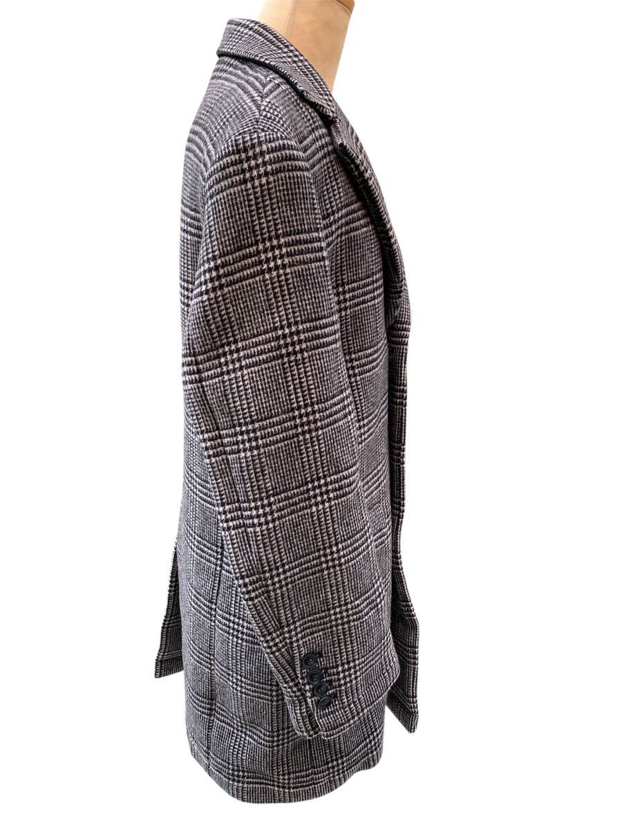 11281-01-05 イングランド製 LONDON Tradition × SHIPS JET BLUE チェスターコート グレンチェック M〜L相当 KANDAIZUMI_COM