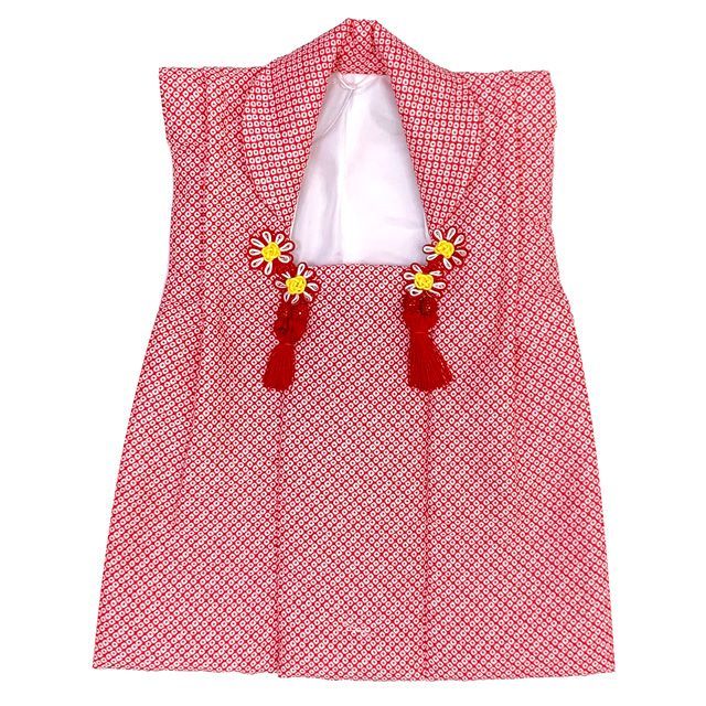 七五三 三歳 女の子 被布セット 被布コート 草履 巾着 足袋 4点コーデセット 赤 AHFG-R-4set01